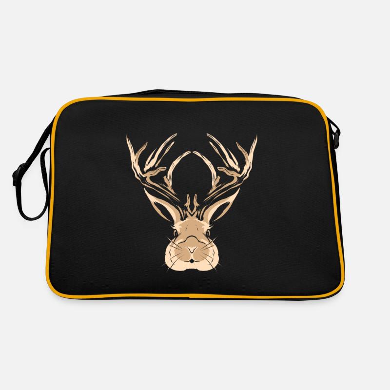 Jackalope Head Gift Retro Tasche