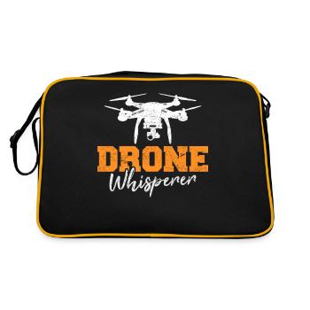 Drone Whisperer Funny Drone Pilot Flying Funny RC - Retro Bag - black/gold - Back