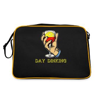 Day Dinking - Funny Pickleball Player Paddleball - Retro Bag - black/gold - Back
