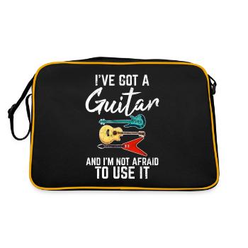 J’ai une guitare et je n’ai pas peur de l’utiliser gui - Sac Retro - noir/or - Dos