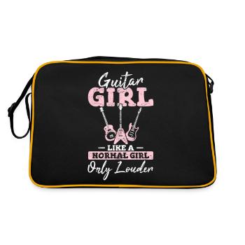 Guitar Girl Like A Normal Girl Only Louder Funny G - Retro Bag - black/gold - Back