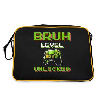 BRUH Niveau Débloqué Drôle De Jeu Vidéo Drôle P - Sac Retro - noir/or - Dos