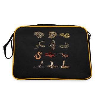Différentes espèces de serpents - Sac Retro - noir/or - Dos