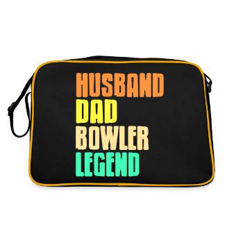 Mari Papa Bowler Legend Retro Bowling T-Shirt - Sac Retro - noir/or - Dos