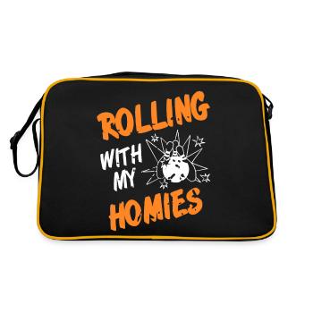 Rouler avec mes homies Vintage Funny Bowling - Sac Retro - noir/or - Dos
