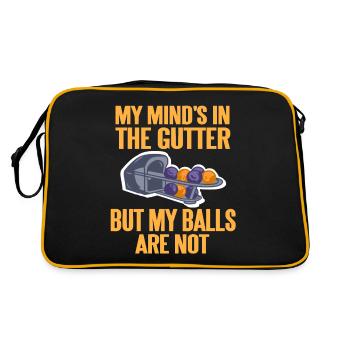 My Mind's In The Gutter But My Balls Are Not - Retro Bag - black/gold - Back