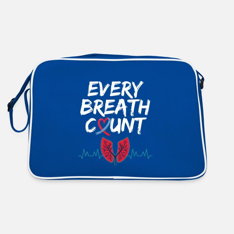 Lungenfibrose ILD Warriors Bewusstsein Retro Tasche