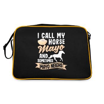 I call my horse Mayo and sometimes weeping - Retro Bag - black/gold - Back