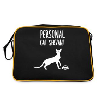 Chat Propriétaire Cadeau Chaton Propriétaire de Chat Chats - Sac Retro - noir/or - Dos