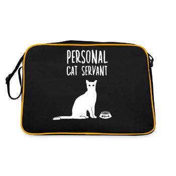 Chat personnel Esclave Drôle Propriétaire de chat - Sac Retro - noir/or - Dos