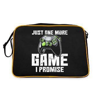 Just One More Game I Promise Funny Gamer Video Gam - Retro Bag - black/gold - Back