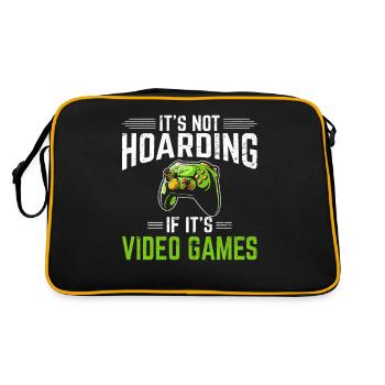 It's Not Hoarding If It's Video Games Funny Gamer - Retro Bag - black/gold - Back
