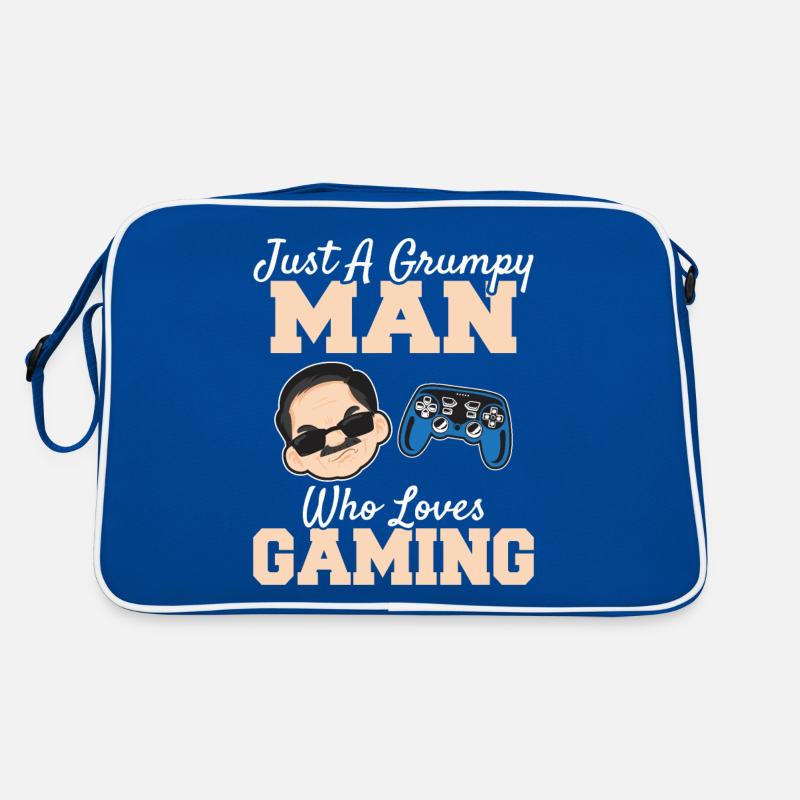 Funny Grumpy Man Who Loves Gaming Gamer Dad Video Retro Tasche