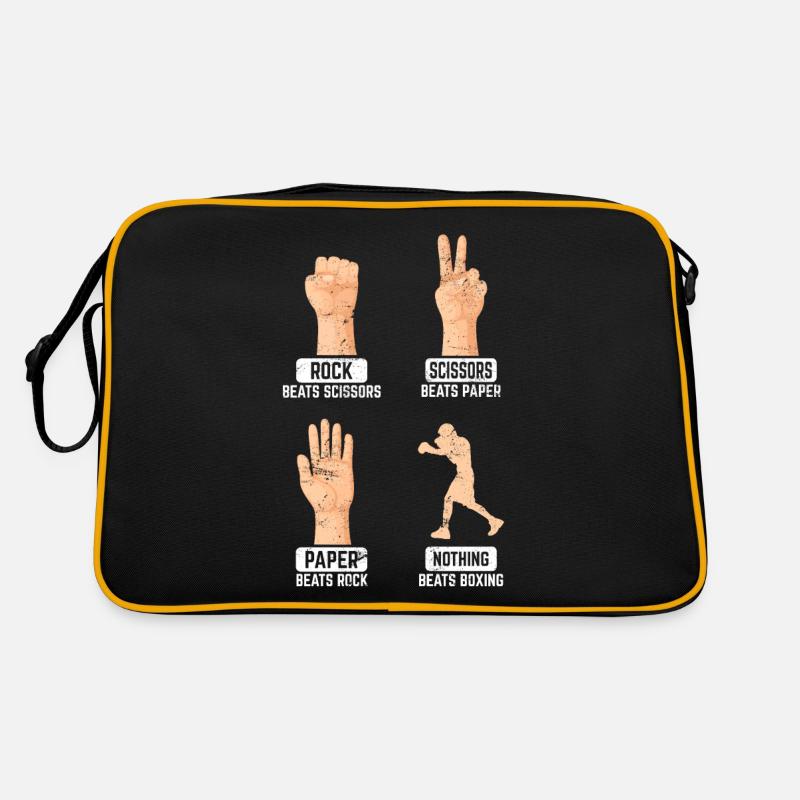 Ciseaux en papier de roche Rien ne vaut la boxe Drôle de boîte Sac Retro