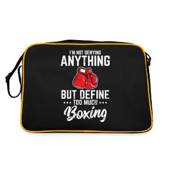I'm Not Denying Anything Funny Boxing Lover Amateu - Retro Bag - black/gold - Back