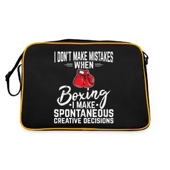 I Don't Make Mistakes Funny Boxing Lover Student A - Retro Bag - black/gold - Back