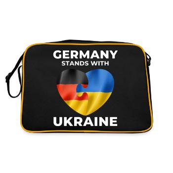 Germany supports Ukraine - Retro Bag - black/gold - Back