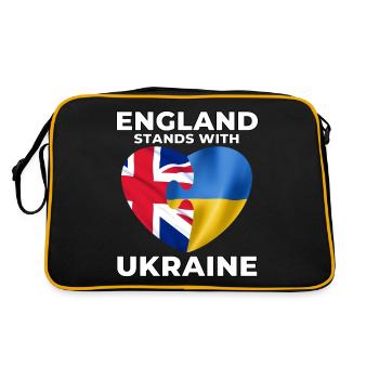 England supports Ukraine - Retro Bag - black/gold - Back