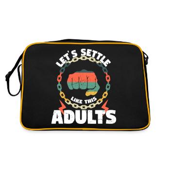 Lets Settle This Like Adults - Retro Bag - black/gold - Back