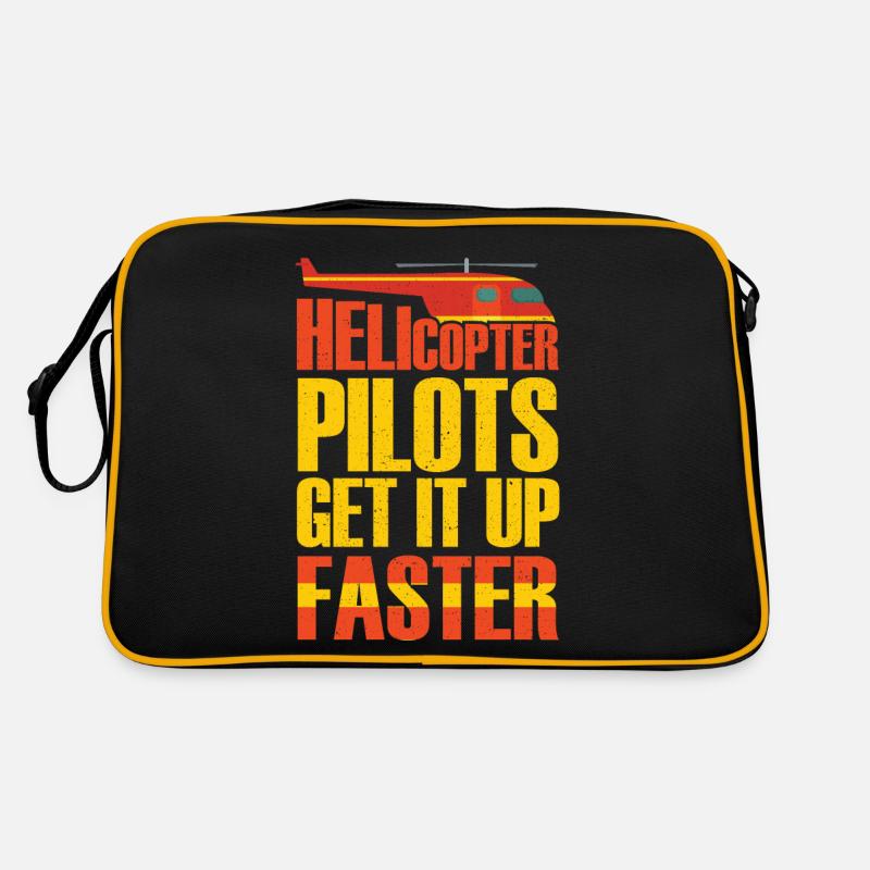 Helicopter Pilots Get It Up Faster Humor Retro Bag