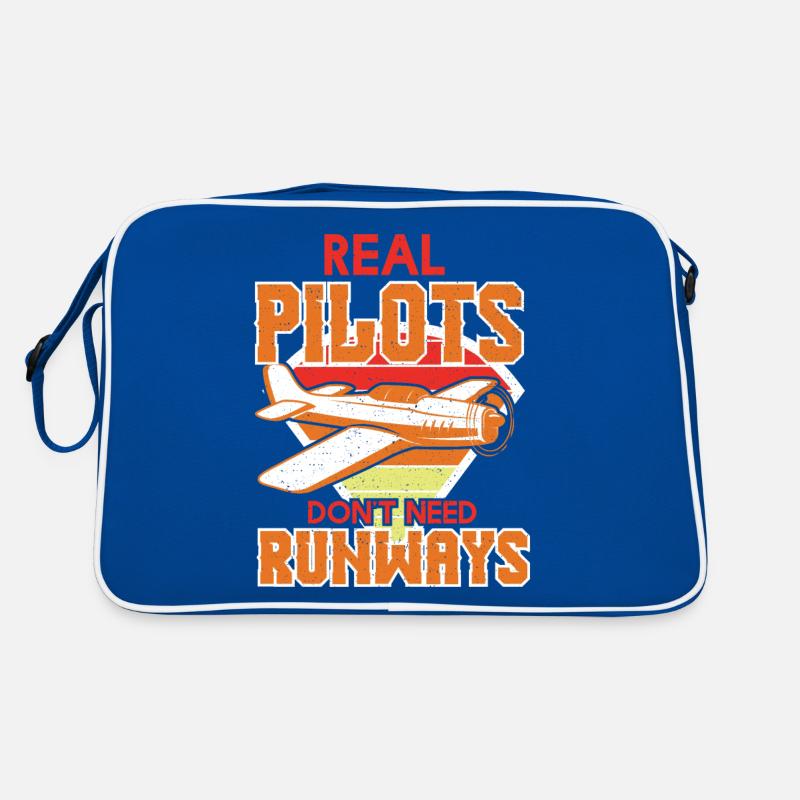 Real Pilots Dont Need Runways Retro Bag