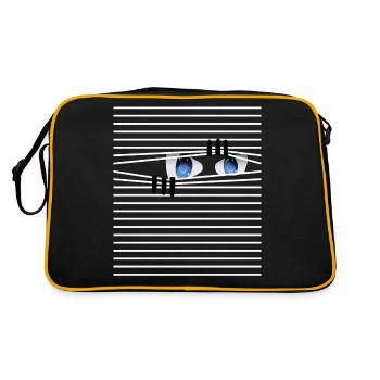 Les yeux ouverts - Espion de surveillance curieux - Sac Retro - noir/or - Dos