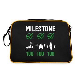 Gym Deadlifts Workout love - ma déroute de fitness de passe-temps - Sac Retro - noir/or - Dos