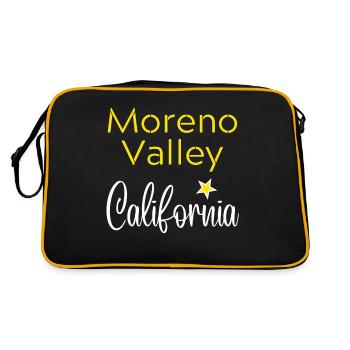 Moreno Valley California - Sac Retro - noir/or - Dos