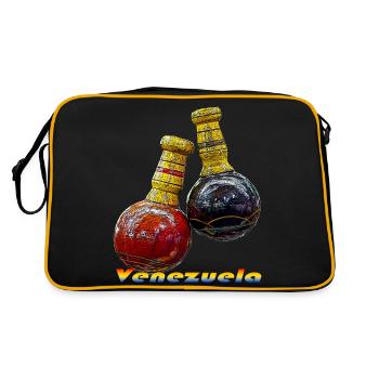 maracas Latin music mexico fiesta - Retro Bag - black/gold - Back