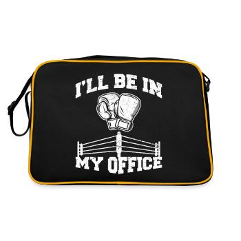 I'll Be In My Office Funny Boxing Lover Boxing Coa - Retro Bag - black/gold - Back