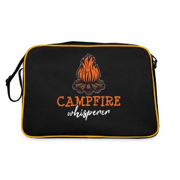 Campfire Whisperer Funny Camping Lover Hiking Funn - Retro Bag - black/gold - Back