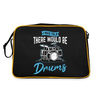 I Was Told There Would Be Drums Funny Drummer Perc - Retro Bag - black/gold - Back
