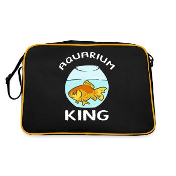 Aquarium King Fish Tank Aquarist Fischhalter - Retro Tasche - Schwarz/Gold - Hinten