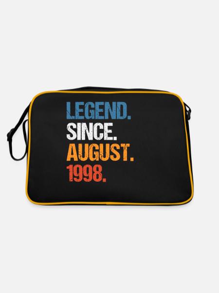 Légende depuis août 1998 Anniversaire - Sac Retro - noir/or - Dos