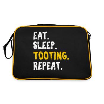 Eat Sleep Tooting Repeat Funny Trumpet Player Marc - Retro Bag - black/gold - Back