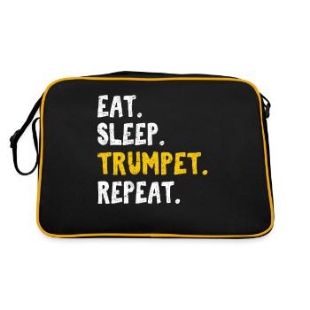 Eat Sleep Trumpet Repeat Funny Trumpet Player Marc - Retro Bag - black/gold - Back