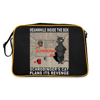 Inside the box: Schrödingers cat plans its REVENGE - Retro Bag - black/gold - Back