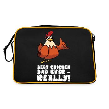 Le meilleur père de poulet de tous les temps - Sac Retro - noir/or - Dos
