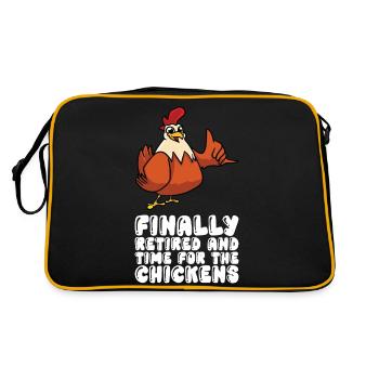 Finally retired and time for the chickens - Retro Bag - black/gold - Back