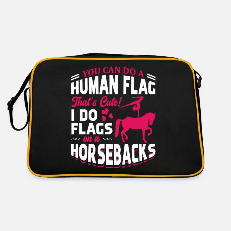 Voltigieren I Do Flags on a Horseback Retro Tasche
