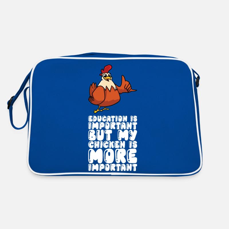 L’éducation est importante, mais mon poulet est plus important Sac Retro
