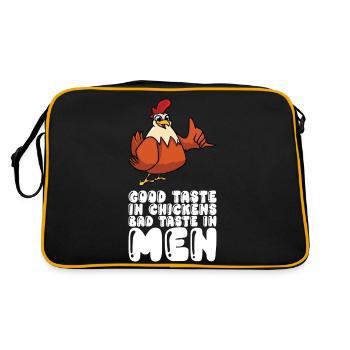 Good Taste In Chickens Bad Taste In Men - Retro Bag - black/gold - Back