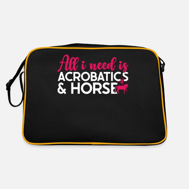 Vaulting All I Need Is Acrobatics & Horses Retro Bag