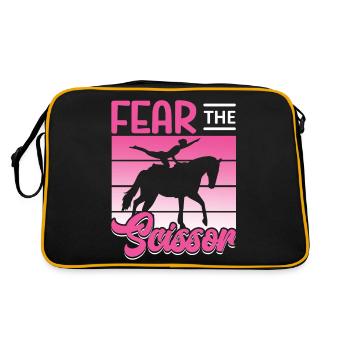 Voltigieren Fear The Scissor Vaulting - Retro Tasche - Schwarz/Gold - Hinten