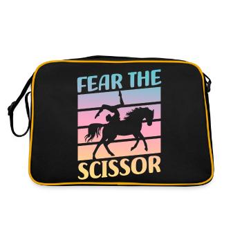 Voltigieren Fear The Scissor Vaulting - Retro Tasche - Schwarz/Gold - Hinten