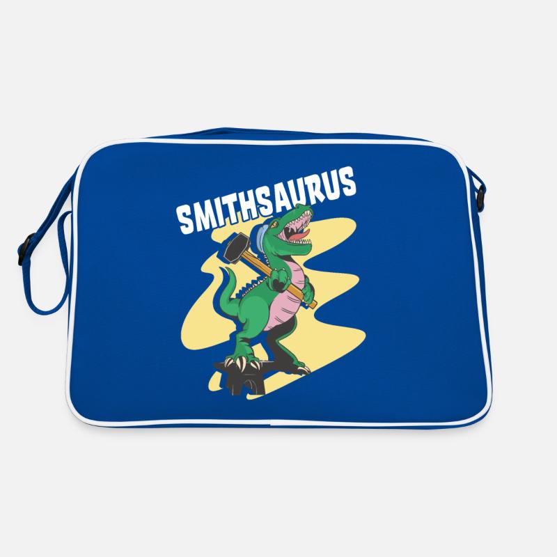 Blacksmith Dinosaur Blacksmithing saurus rex Retro Bag