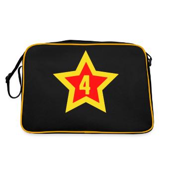 Numéro 4 étoile sport 4 Vintage - Sac Retro - noir/or - Dos