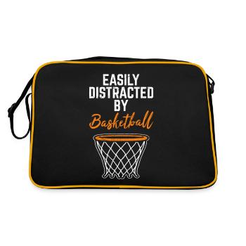 Facilement distrait par le basket-ball drôle basketball p - Sac Retro - noir/or - Dos