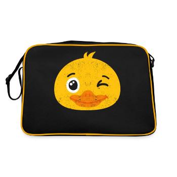 Halloween Duck Face Costume Animals Cute - Retro Bag - black/gold - Back