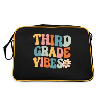 Third Grade Vibes 3rd Grade Retro Back To School - Retro Bag - black/gold - Back